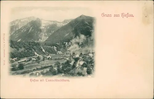 Ansichtskarte Hieflau-Landl (Bezirk Liezen) Stadtpartie Mondscheinlitho 1900