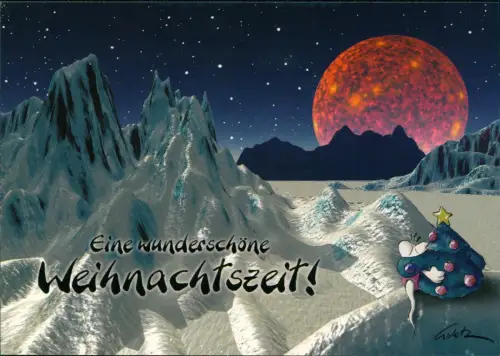 Ansichtskarte  Diddl-Maus Springmaus Motiv Weihnachten Weihnachtszeit 2000