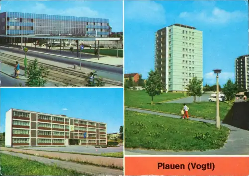 Plauen Vogtland DDR MB Oberer Bahnhof Salvador Oberschule  Oberen Bahnhof 1979