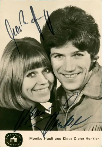 Monika Hauff und Klaus Dieter Henkler Autogramm signierte Autogrammkarte 1966