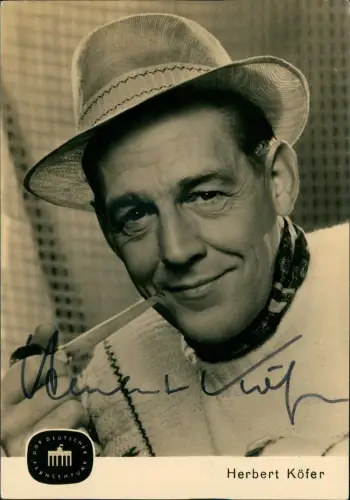 Herbert Köfer DDR Fernsehen Autogramm signierte Autogrammkarte 1963