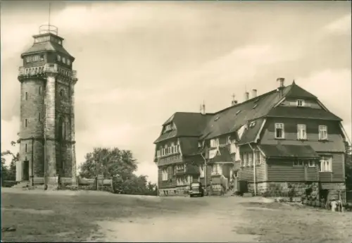 Eibenstock Auersberg (Erzgeb.) Turm und Berghaus zur DDR-Zeit 1973