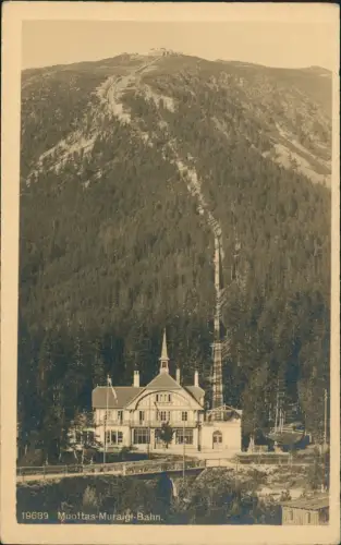 Ansichtskarte Samaden Samedan Muottas-Muraig-Bahn. Station - Fotokarte 1929
