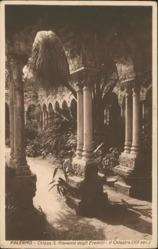 Palermo Palermu Chiesa S. Giovanni degli Eremiti - II Chiostro (XII sec.) 1922