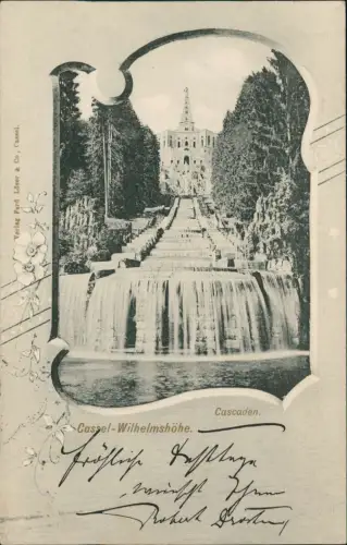 Bad Wilhelmshöhe-Kassel Herkules und Kaskaden 3D-Effekt Rahmen 1904