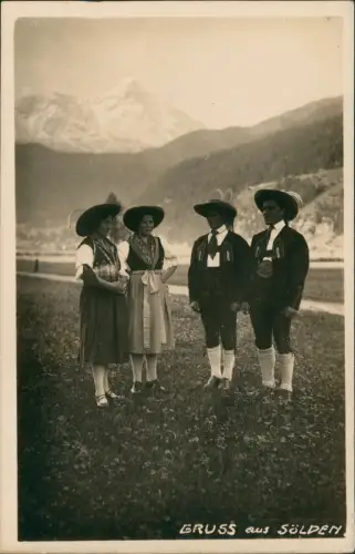 Sölden (Schwarzwald bei Freiburg) Trachten Typen Männer und Frauen 1918
