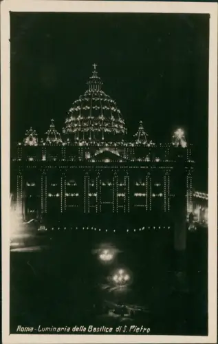 Vatikanstadt Rom Roma Luminaria della Basilica di S. Pietro 1929