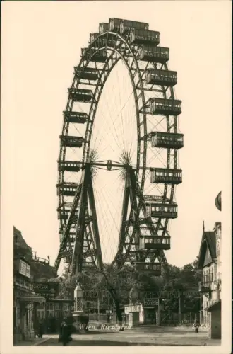 Ansichtskarte Wien Prater Riesenrad - Kassa 1930
