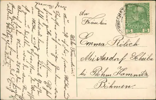 Ansichtskarte Wien Prater Riesenrad 1912 Passepartout