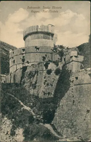 Postcard Ragusa Dubrovnik Tordja Minčeta - Fort Minčeta 1912