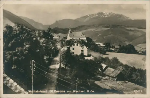 Ansichtskarte St. Corona Straßenszene Fotokarte 1929  Niederösterreich