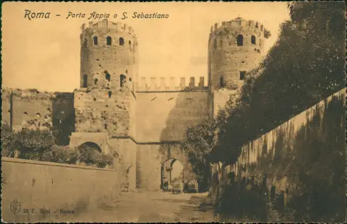 Cartolina Rom Roma Porta Appia o S. Sebastiano 1917