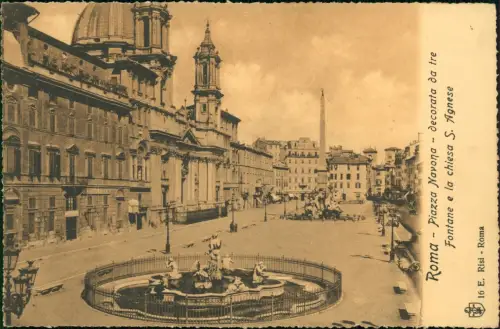 Cartolina Rom Roma Piazza Navona 1922