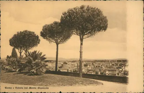 Cartolina Rom Roma Roma Veduta dal Monte Gianicolo 1922