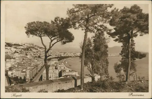 Cartolina Neapel Napoli Blick auf die Stadt 1926