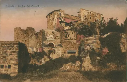 Cartolina Görz Gorizia (Gorica / Gurize) Rovine del Castello 1925