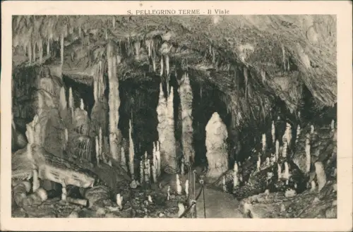 Cartolina San Pellegrino Grotte Therme 1935  Stempel Postumia Triest