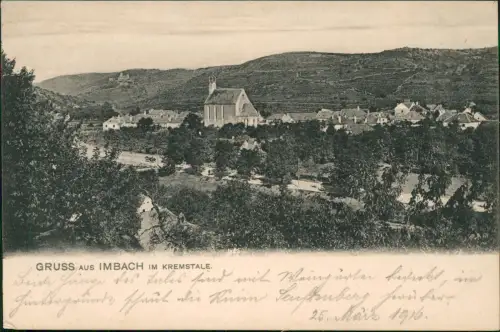 Ansichtskarte Imbach Bz. Krems Stadtpartie 1912