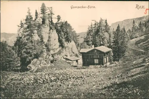 Ansichtskarte Altenberg an der Rax Gamsecker-Hütte. RAX 1911