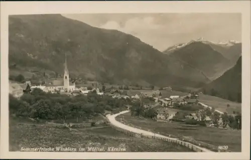 Ansichtskarte Winklern Bz Spittal Drau Straße zur Stadt Mölltal 1942