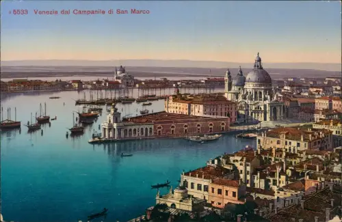 Cartolina Venedig Venezia dal Campanile di San Marco 1915