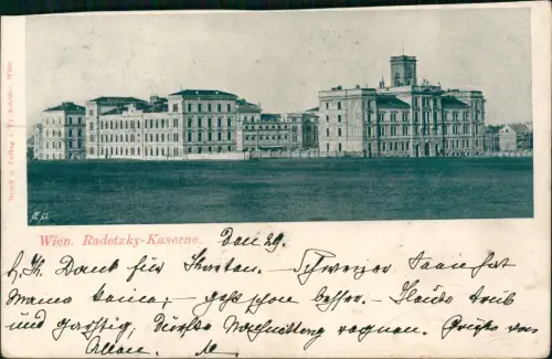 Ansichtskarte Wien Radetzky-Kaserne 1898