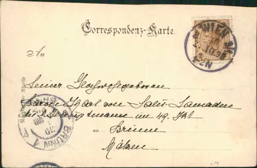 Ansichtskarte Wien Radetzky-Kaserne 1898