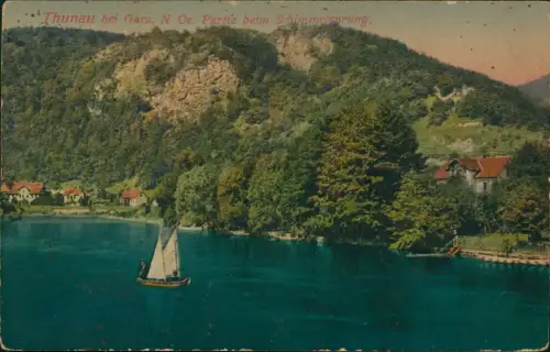 Ansichtskarte Thunau am Kamp Partie beim Schimmelsprung. 1913  b. Gars am Kamp