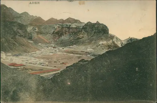 Aden Jemen عدن  1909  Stempel Deutsche Seepost Ost Afrika Line  nach Marseille