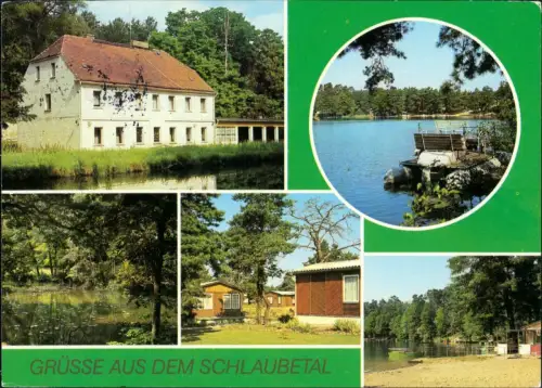Schlaubetal Schervenzsee  An der Schlaube Bungalow-Siedlung HO-Gaststätte 1986