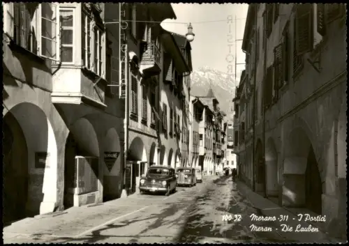 Cartolina Meran Merano Die Lauben (I Portici) 1950