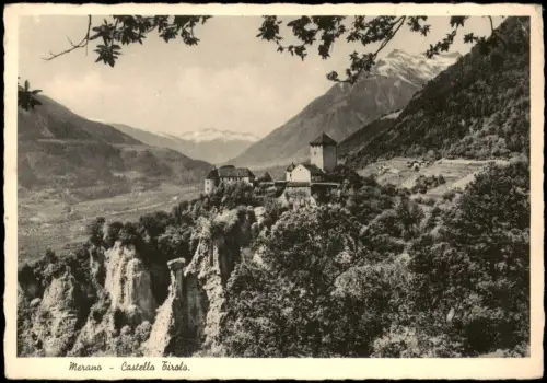 Cartolina Meran Merano Schloss Tirol 1938