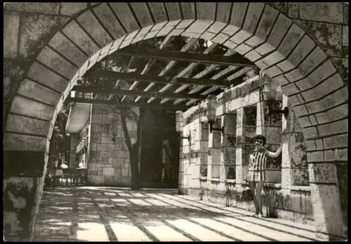 Warna Варна Ansicht vom Kurort Drujba mit steinerner Pergola 1960