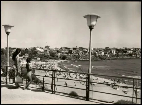 Postcard Sosopol Созопол Gesamtansicht Strand 1961