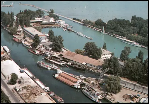 Postcard Siofok Siófok Hafenanlage mit Schiffen 1987