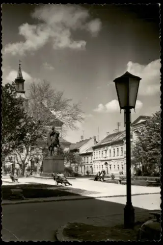 Stuhlweißenburg Székesfehérvár István tér Reiterstandbild Heiligen Stephan 1984