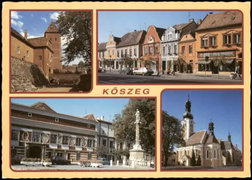 Güns Kőszeg MB mit Burg Jurisics, Mariensäule und Stadtpfarrkirche 1989