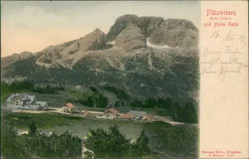 Cartolina Niederdorf (Südtirol) Villabassa Berggasthof Plätzwiesen 1907