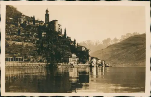 Ansichtskarte Morcote Stadtansicht Lago di Lugano - Fotokarte 1928