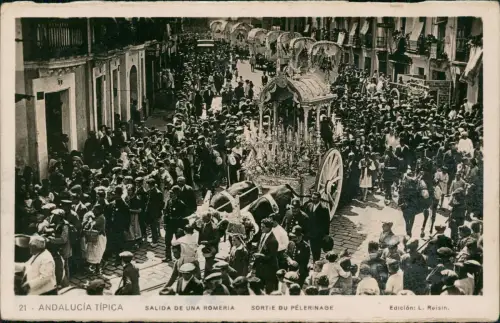 .Spanien ANDALUCÍA TÍPICA SALIDA DE UNA ROMERIA SORTIE DU PÉLERINAGE 1937