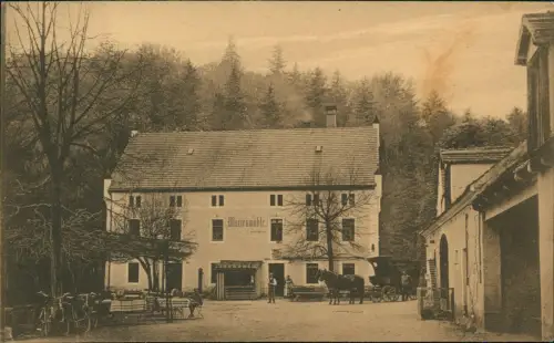 Ansichtskarte Wachau (Sachsen) Marienmühle Seifersdorfer Tal 1915