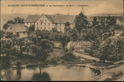 Güntersberge (Harz)-Harzgerode an der Selketalbahn im Harz. Kinderheim. 1919