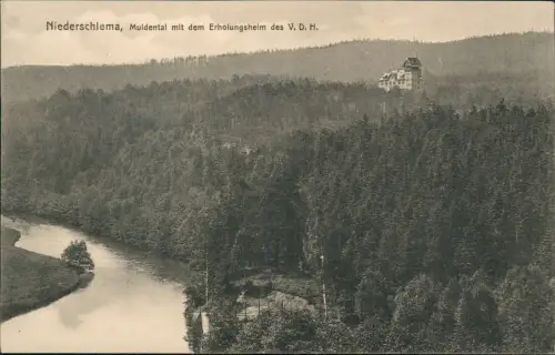 Niederschlema-Bad Schlema Muldental mit dem Erholungsheim des V. D. H. 1912