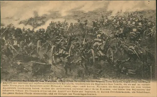 Postkaart Waterloo Waterlô Panorama der Schlacht von Waterloo 1918