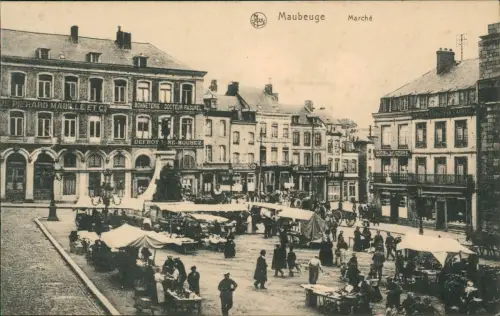 CPA Maubeuge Marche Markttreiben Markt 194