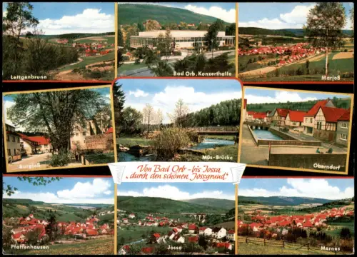 Ansichtskarte Bad Orb Lettgenbrunn Burgioß Pfaffenhausen Müs-Brücke 1971