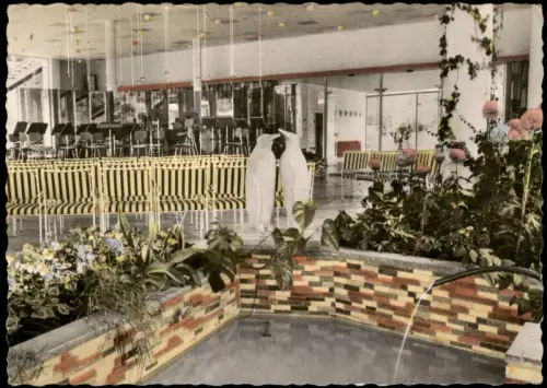 Ansichtskarte Bad Orb Konzerthalle innen Pinguine 1961