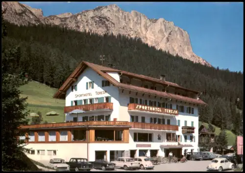 Cartolina Pedratsches-Abtei Pedraces Sporthotel Teresa 1970