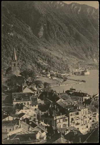Montreux (Muchtern) Territet am Genfersee mit Schloss Chillon 1899