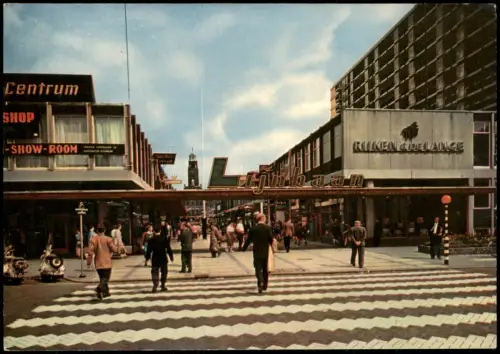 Rotterdam Rotterdam Einkaufsstraße Lijnbaan mit Ladenzeilen und Passanten 1960